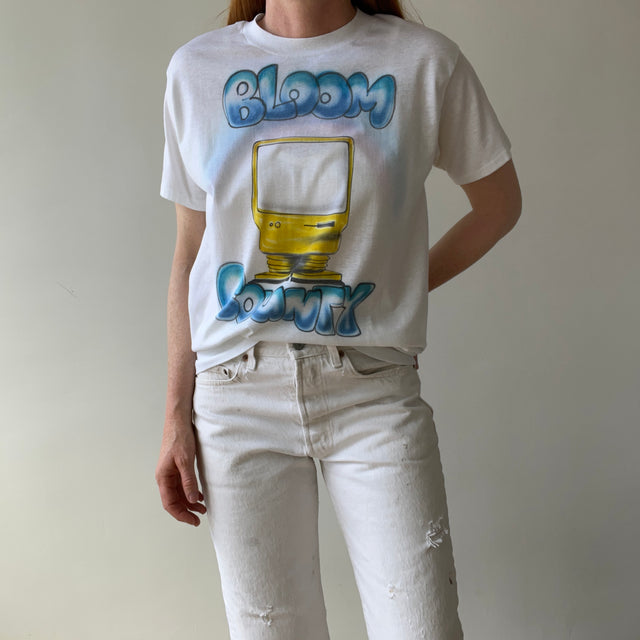 T-shirt teinté de peinture noire vierge des années 00