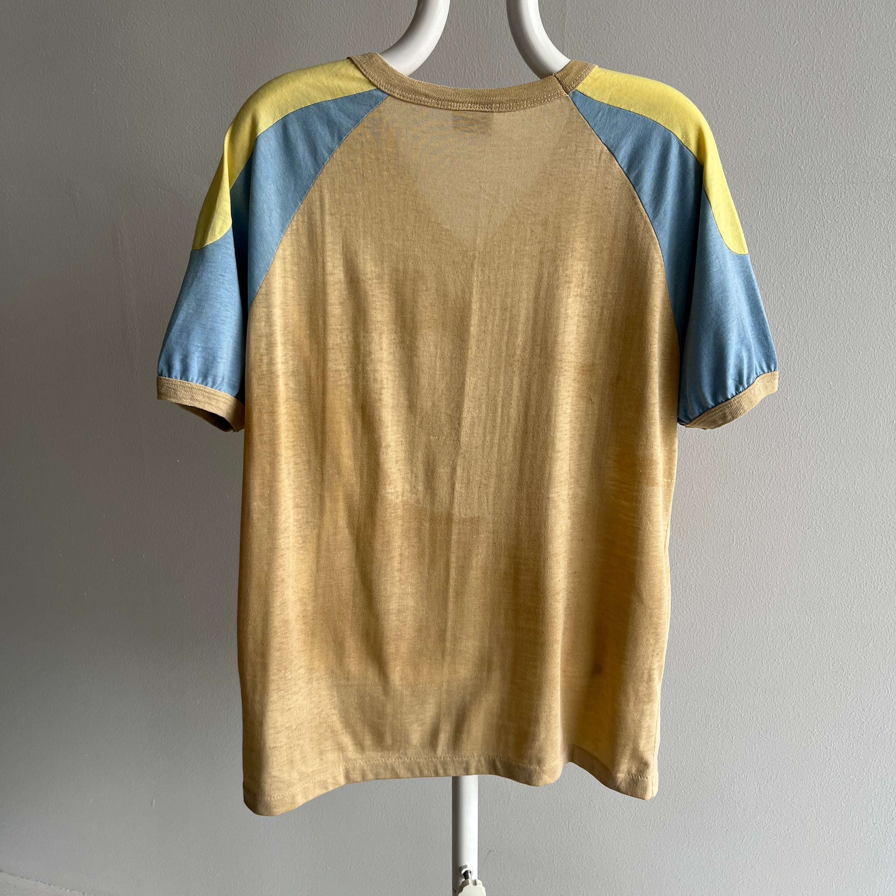 1970s Tri-Colored Lee Brand T-Shirt - !!!!!!