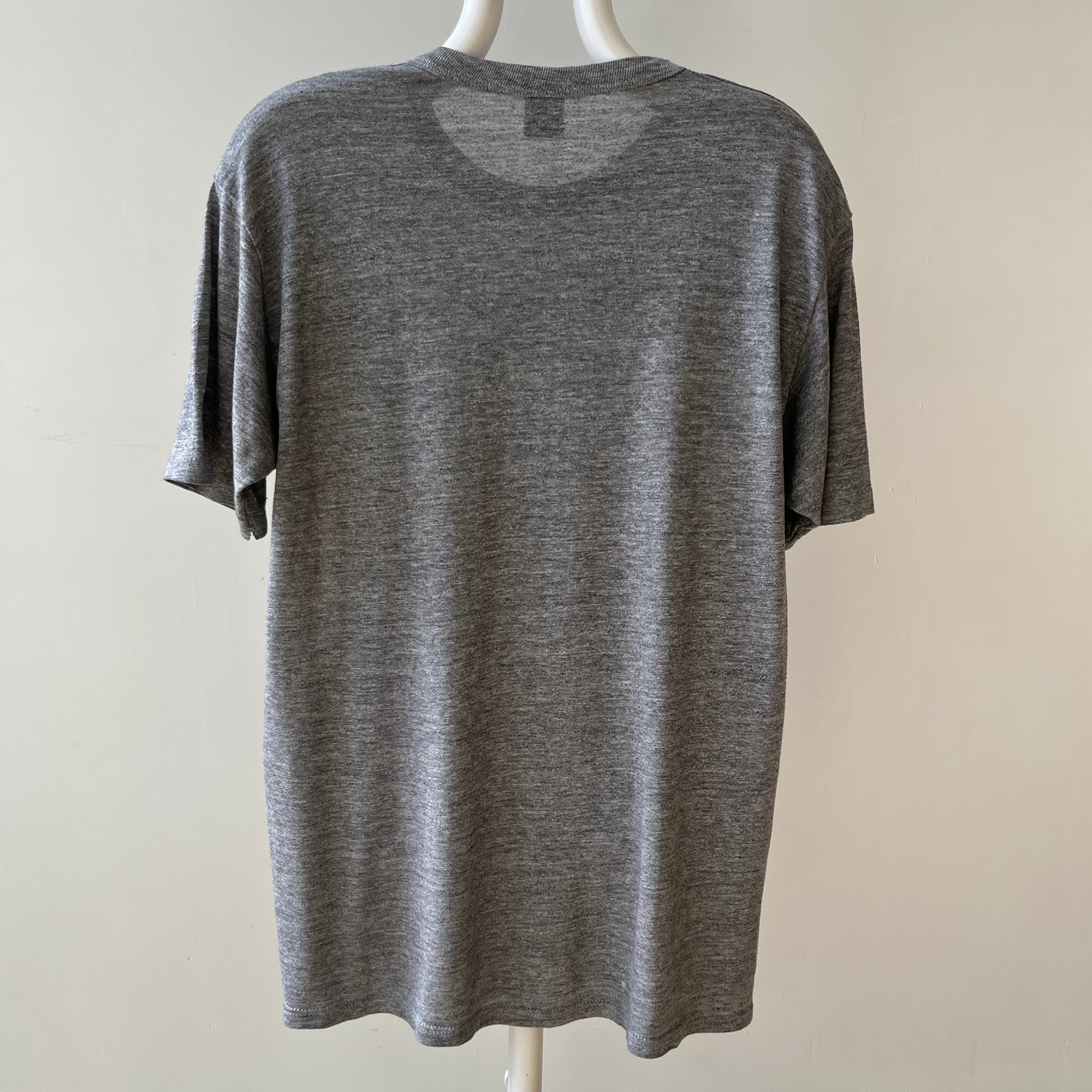 1980s/90s Grey Russell Lawrence Basketball T Shirt