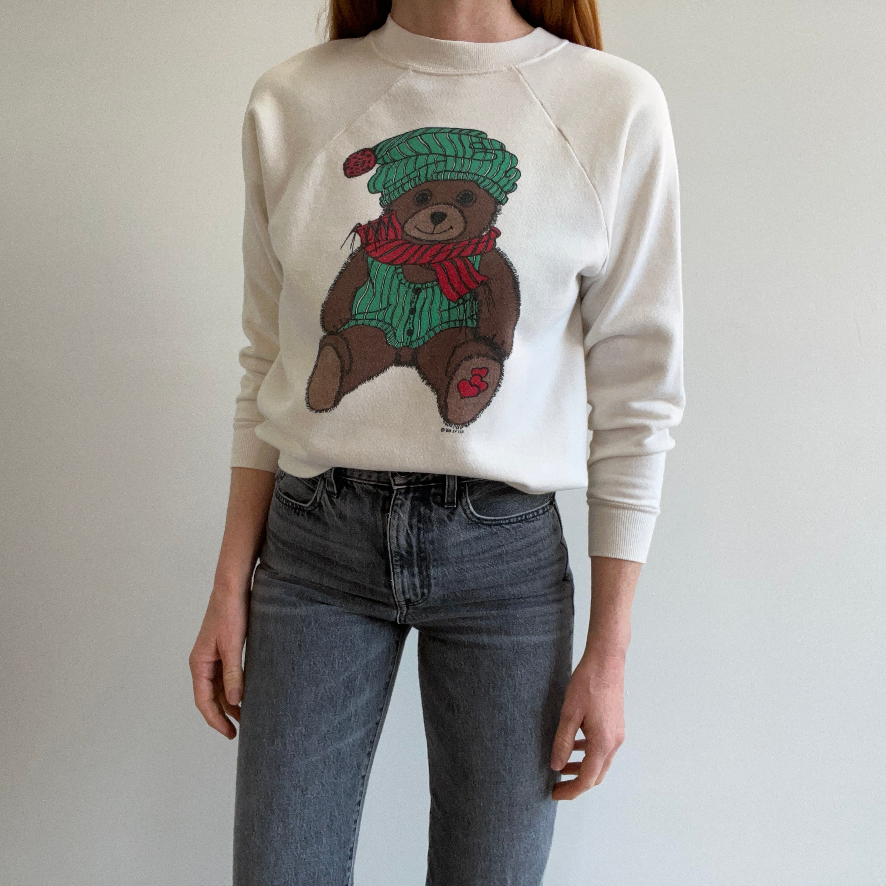 1985 Holiday Teddy Bear Sweatshirt - Awwwww