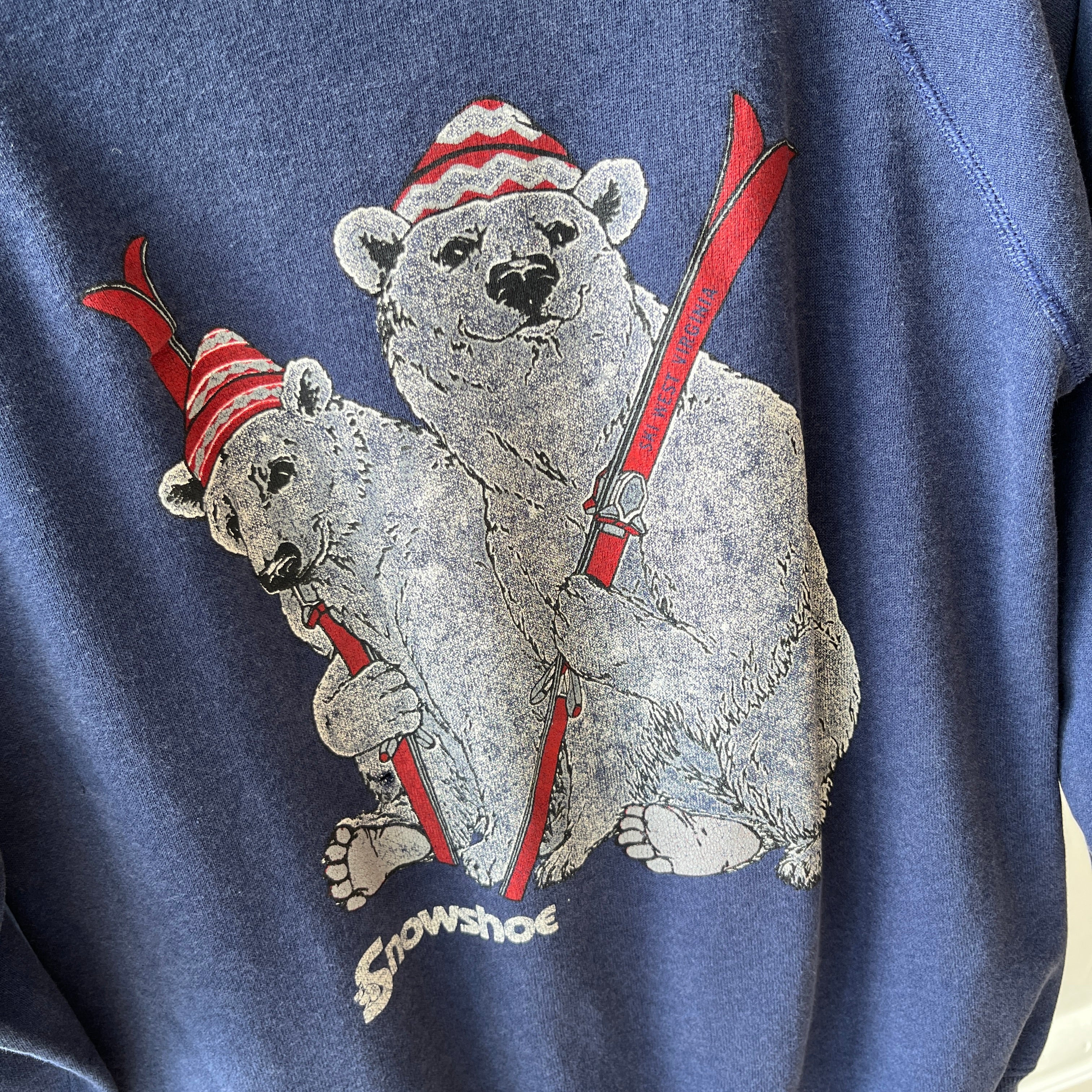 1980s Snowshoe - Ski West Virginia - Polar Bear Sweatshirt