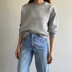 1980s Dreamy Bassett Walker Sturdy Sweats Blank Gray Sweatshirt