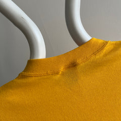 1980s Mustard Yellow DIY Crop Top T-Shirt by Jerzees - Yes