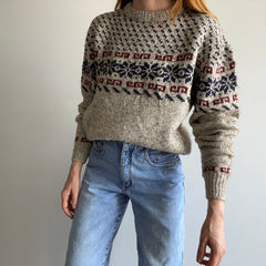 1980s Wool Blend Ski Sweater