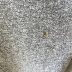 1980s Blank Grey Raglan Hoodie