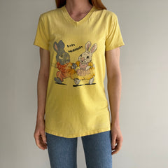 1970s Let's Multiply Bunny V-Neck by Sport-T