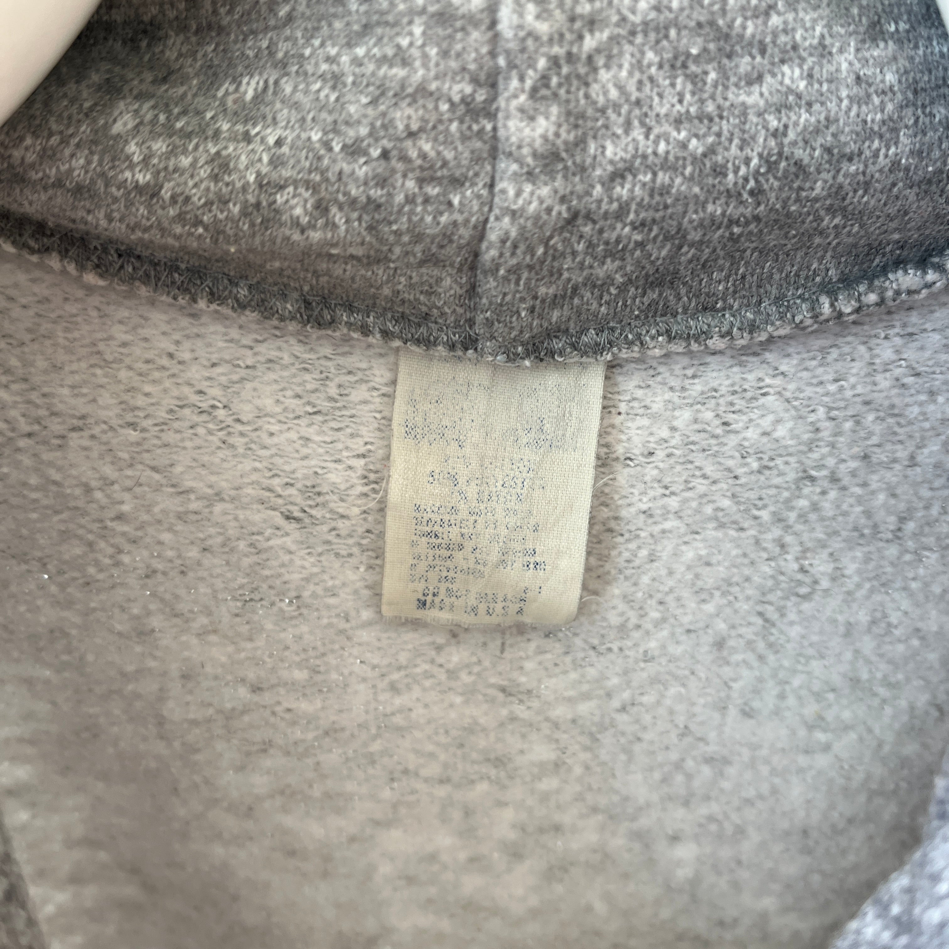 1980s Blank Grey Raglan Hoodie