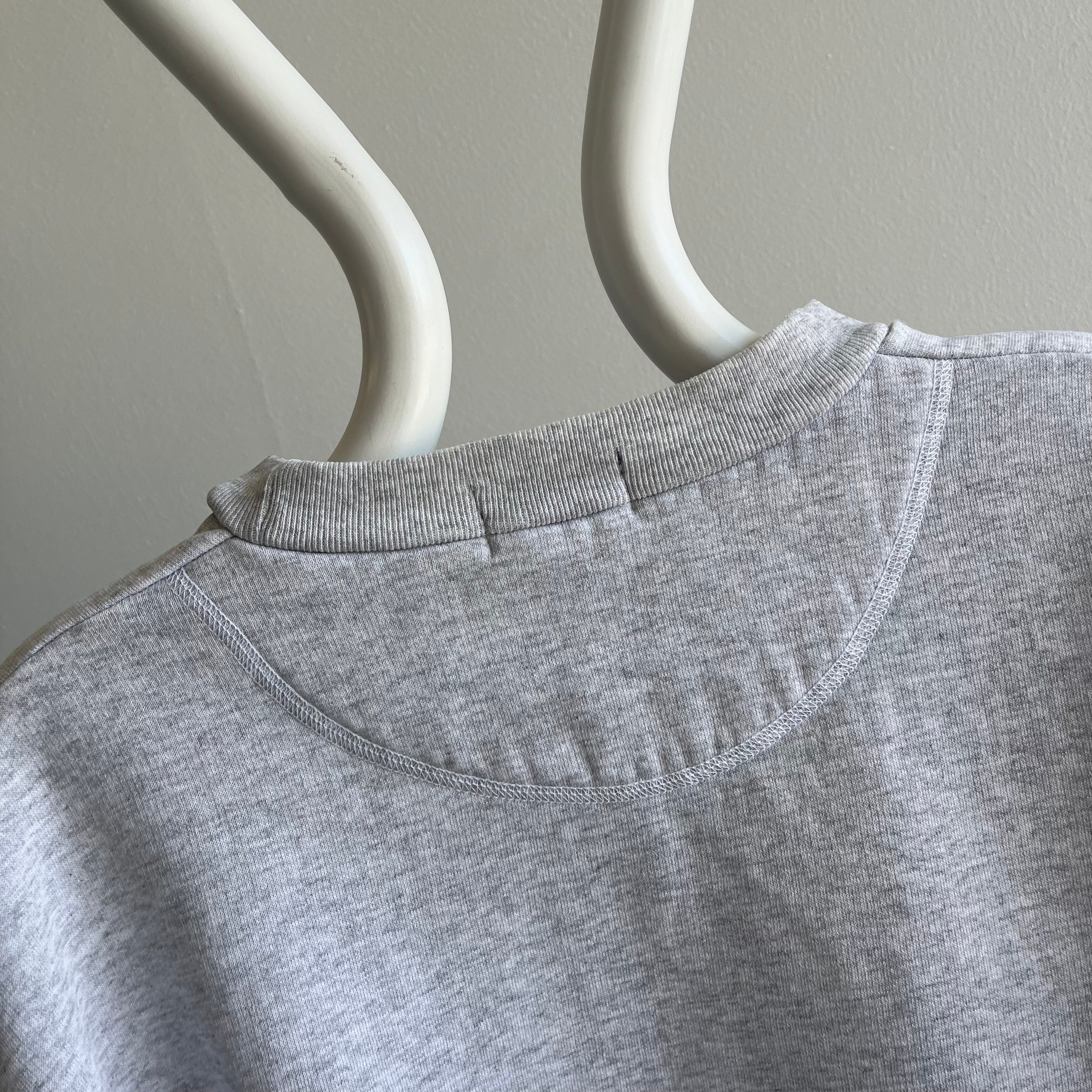 1990s Two Tone Structured Heavyweight Sweatshirt