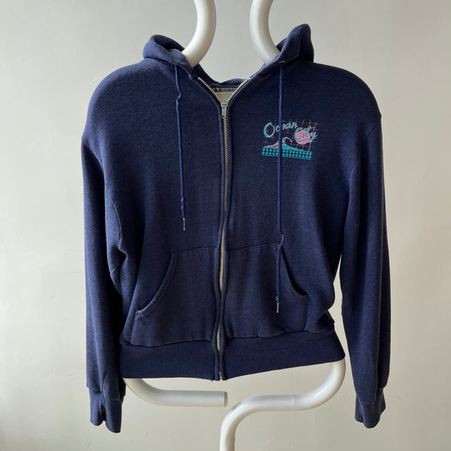 1980s Ocean City Zip Up Hoodie - So Sweet!