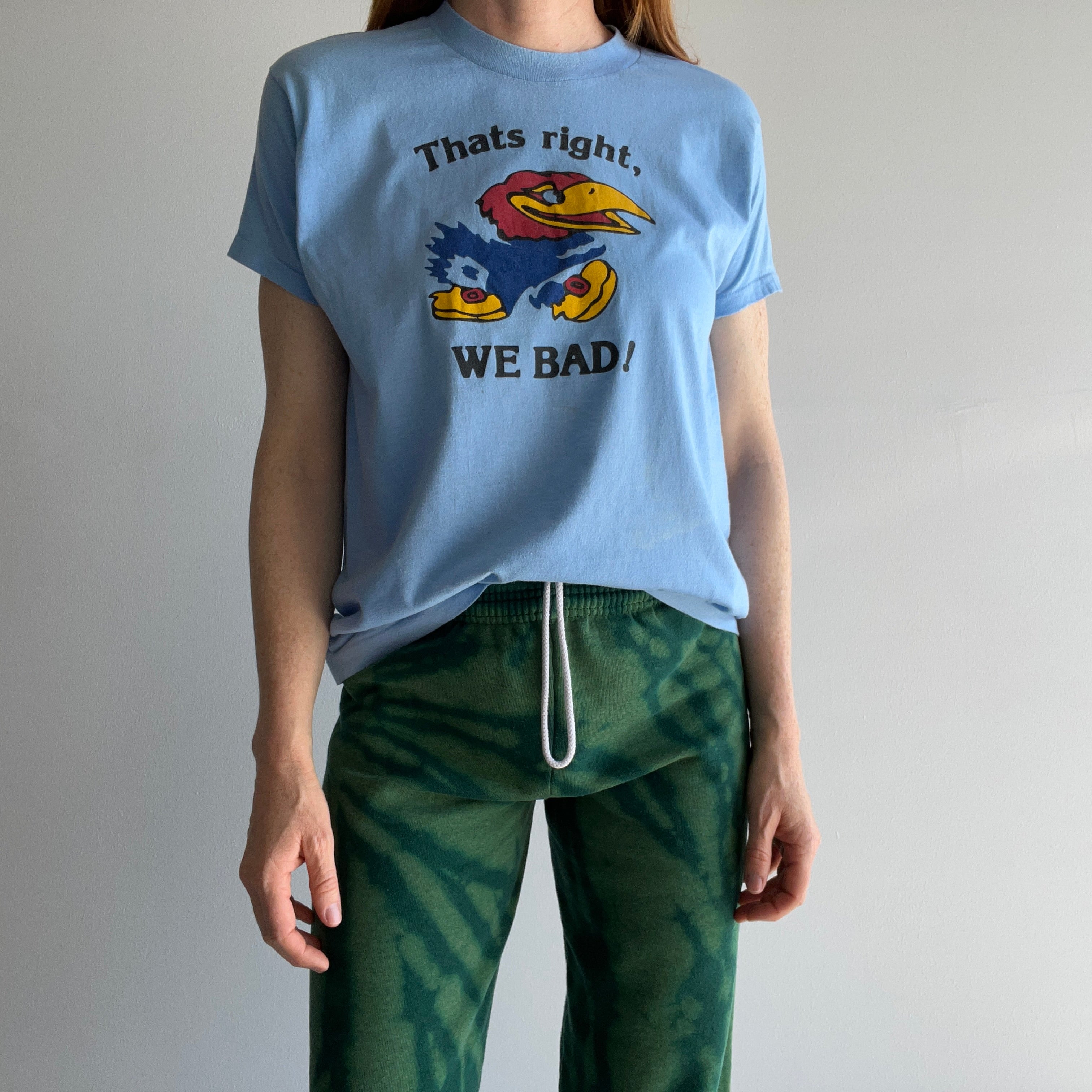 1980s Kansas City Jayhawks - That's Right, We Bad - T-Shirt