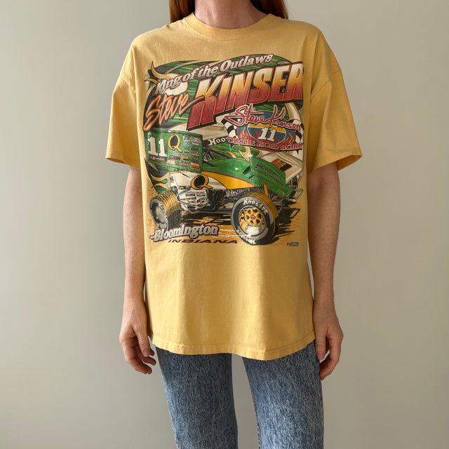 2000s Steve Kinser Front and Back Sprint Car Racing T-Shirt