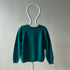 1980s Blank Green Raglan Sweatshirt