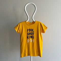 1970s Foul Shot King 5-3-1 DIY Cotton T-Shirt by Sportswear