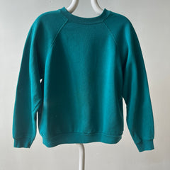 1980s Blank Green Raglan Sweatshirt