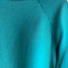 1980s Blank Green Raglan Sweatshirt