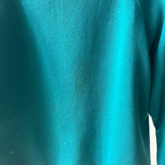 1980s Blank Green Raglan Sweatshirt