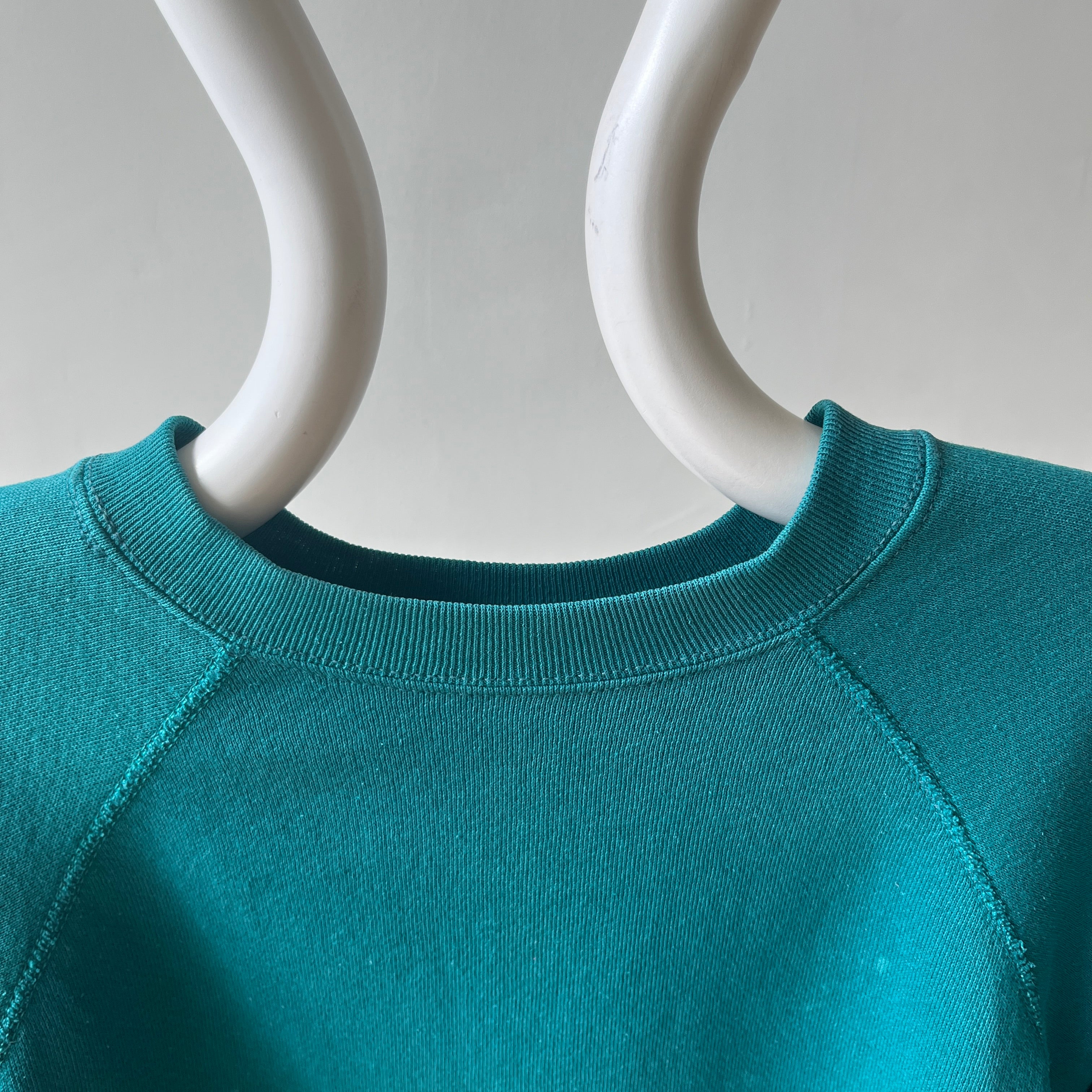 1980s Blank Green Raglan Sweatshirt