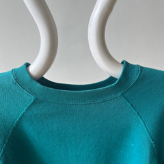 1980s Blank Green Raglan Sweatshirt