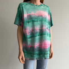 1980/90s Rad Tie Dye Pink and Green T-Shirt