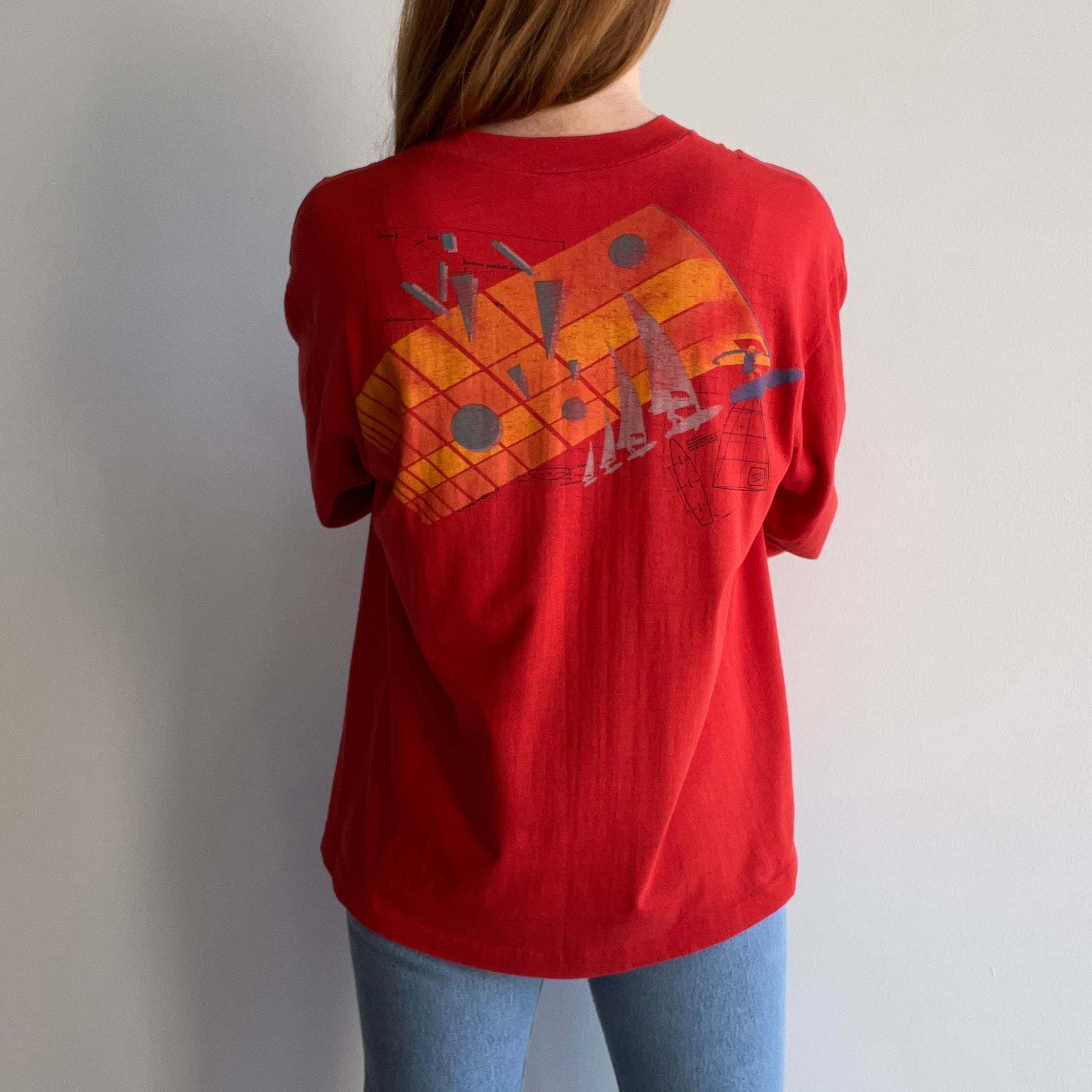 1983 Epic Front and back Thin and Slouchy Aruba Tourist T-Shirt - !!!!!