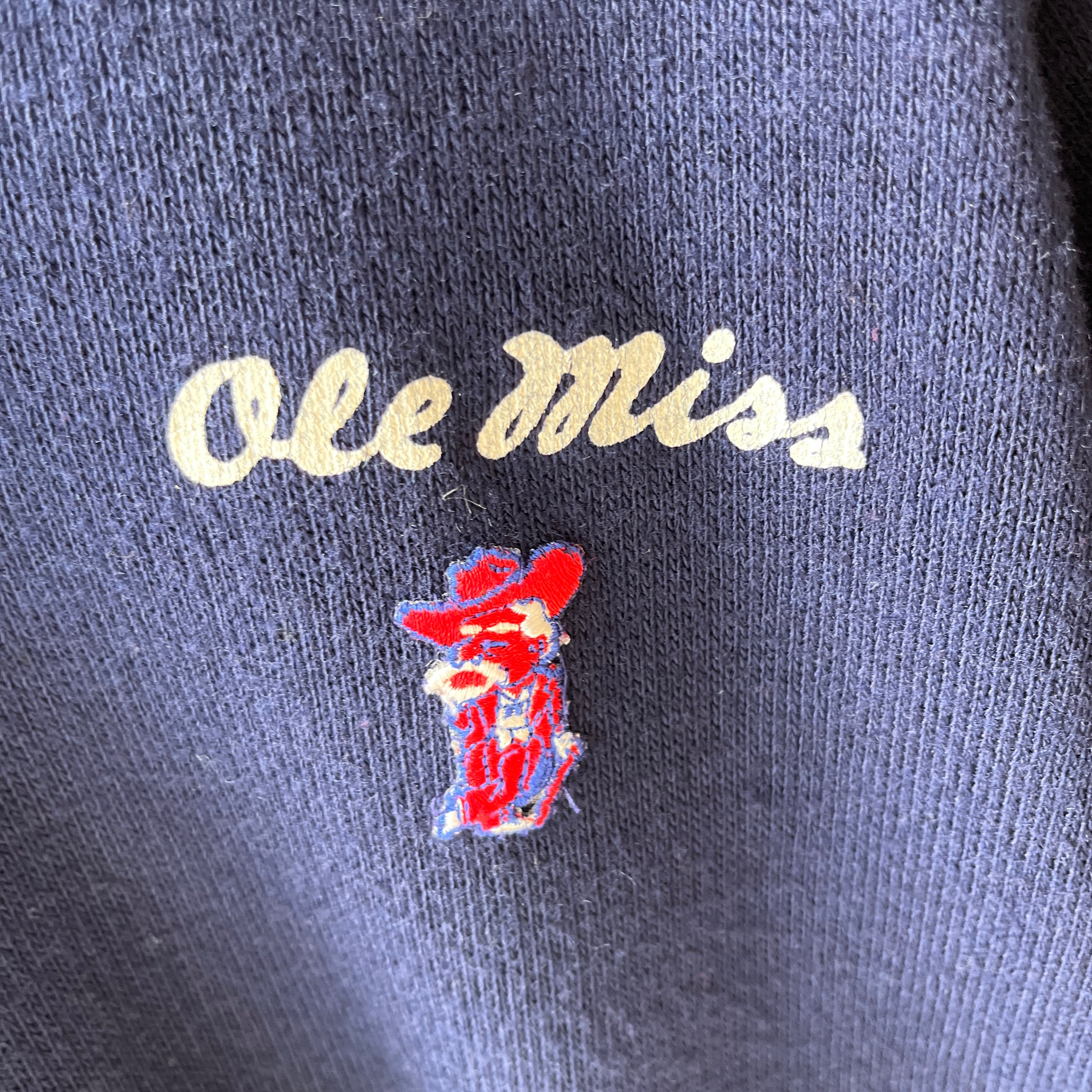 1980s Ole Miss V Neck Sweater