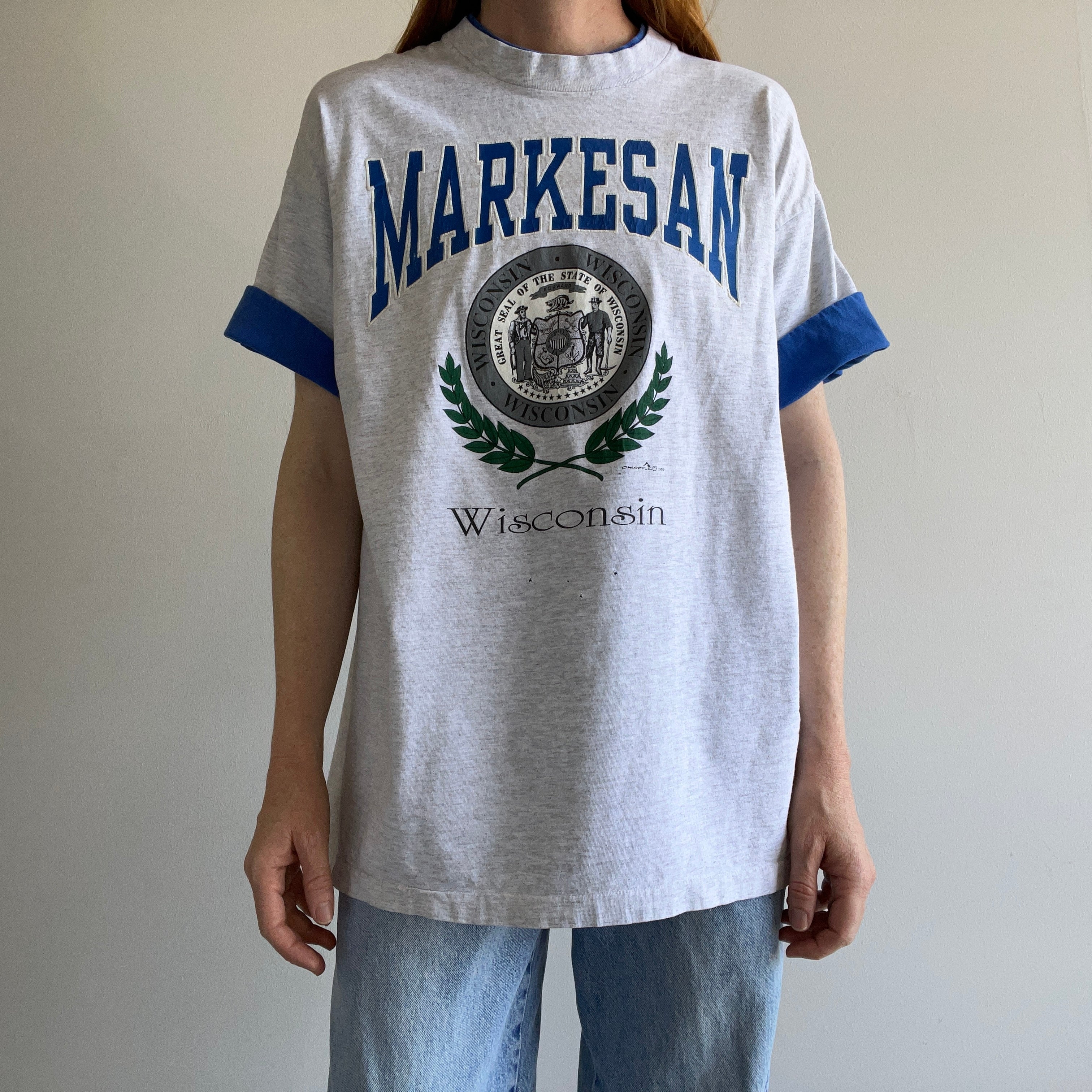 1980s Markensan Wisconsin Two Toned T-Shirt