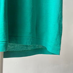 1980s Blank Green Muscle Pocket T Shirt