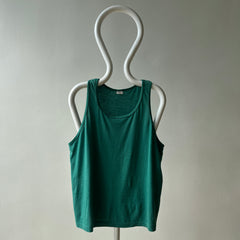 1980s Blank Green Fruit Of The Loom Tank Top