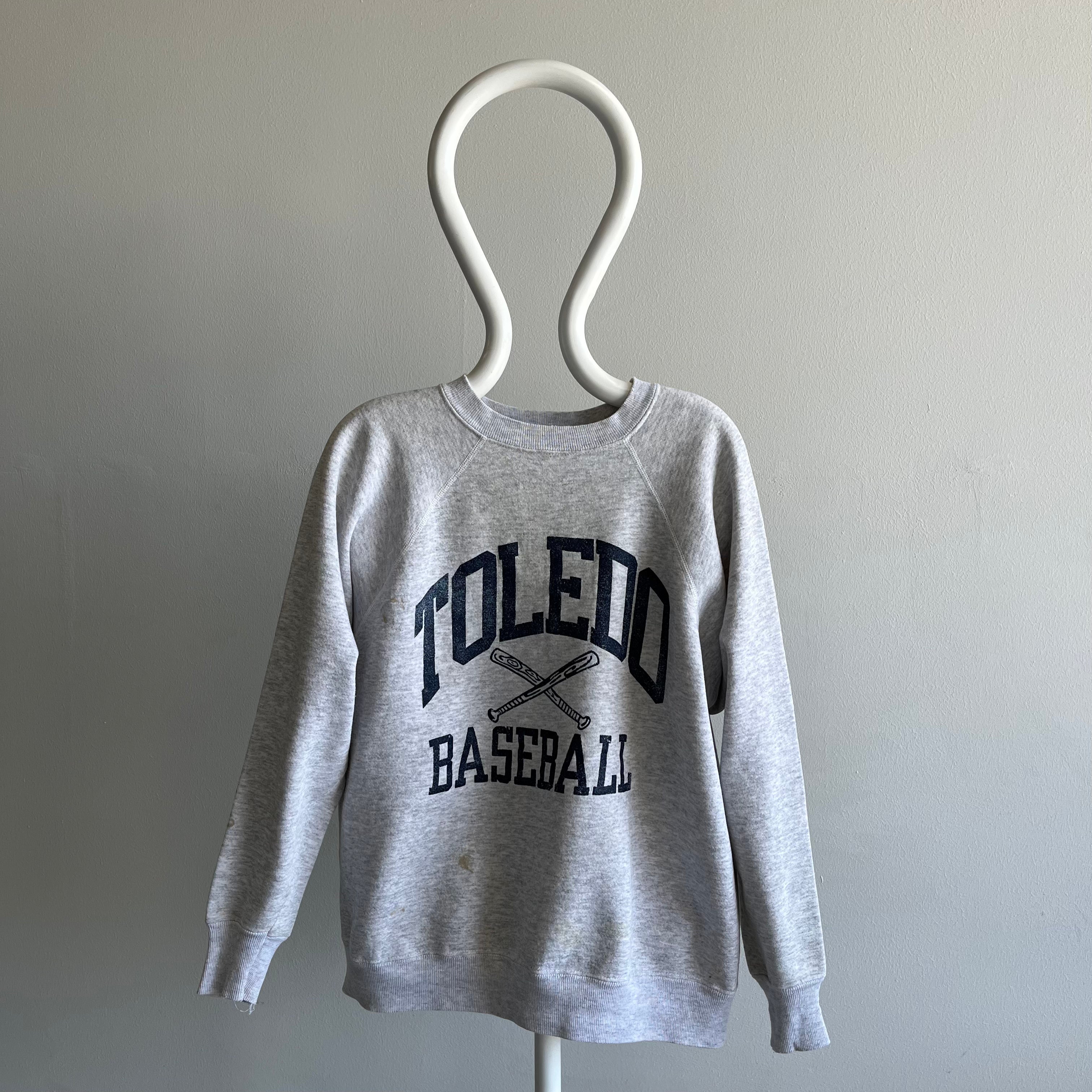 1980s Toledo Baseball Super Stained Sweatshirt that belonged to 