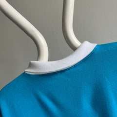 1980s Color Block Warm Up Polo - !!!