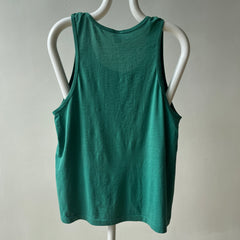 1980s Blank Green Fruit Of The Loom Tank Top