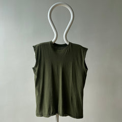 1980s Olive Green Muscle T Shirt