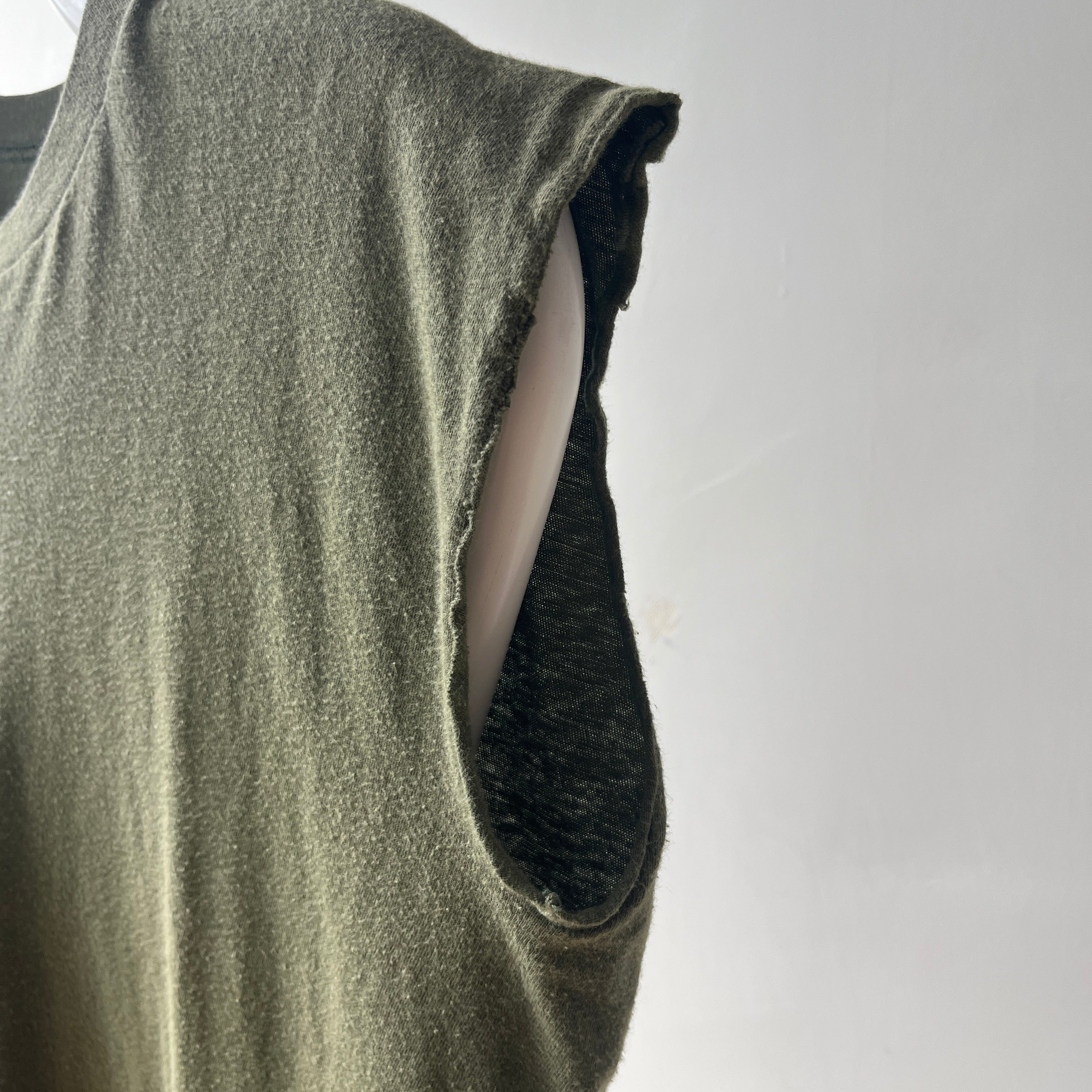 1980s Olive Green Muscle T Shirt