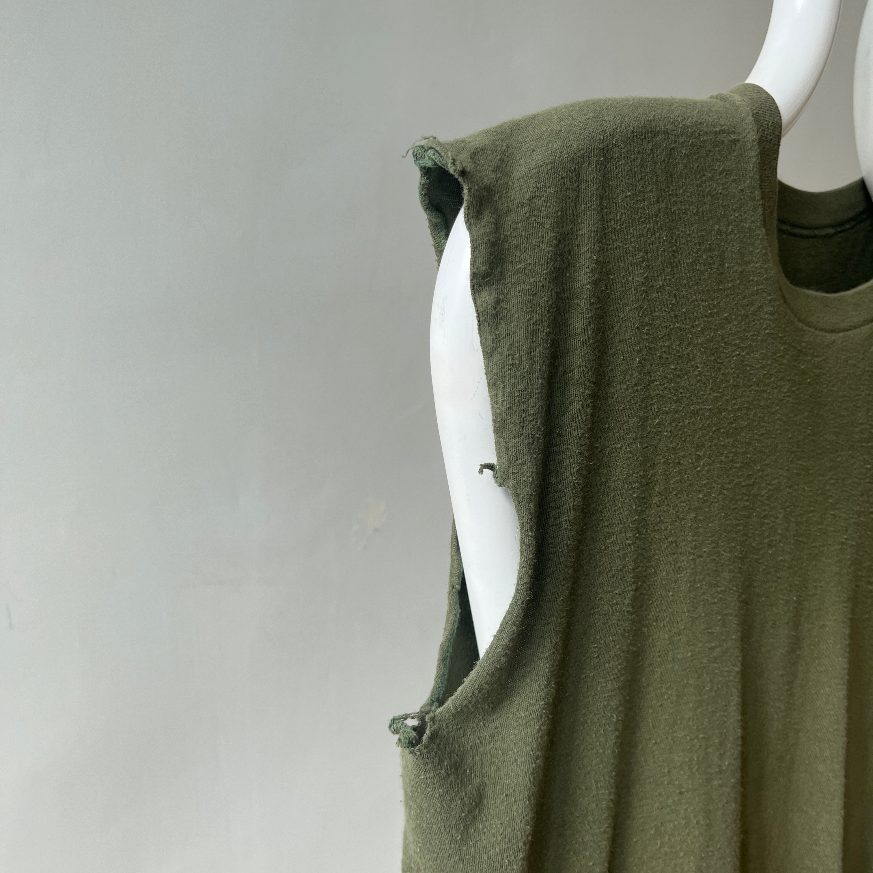 1980s Olive Green Muscle T Shirt