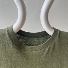 1980s Olive Green Muscle T Shirt
