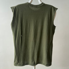 1980s Olive Green Muscle T Shirt