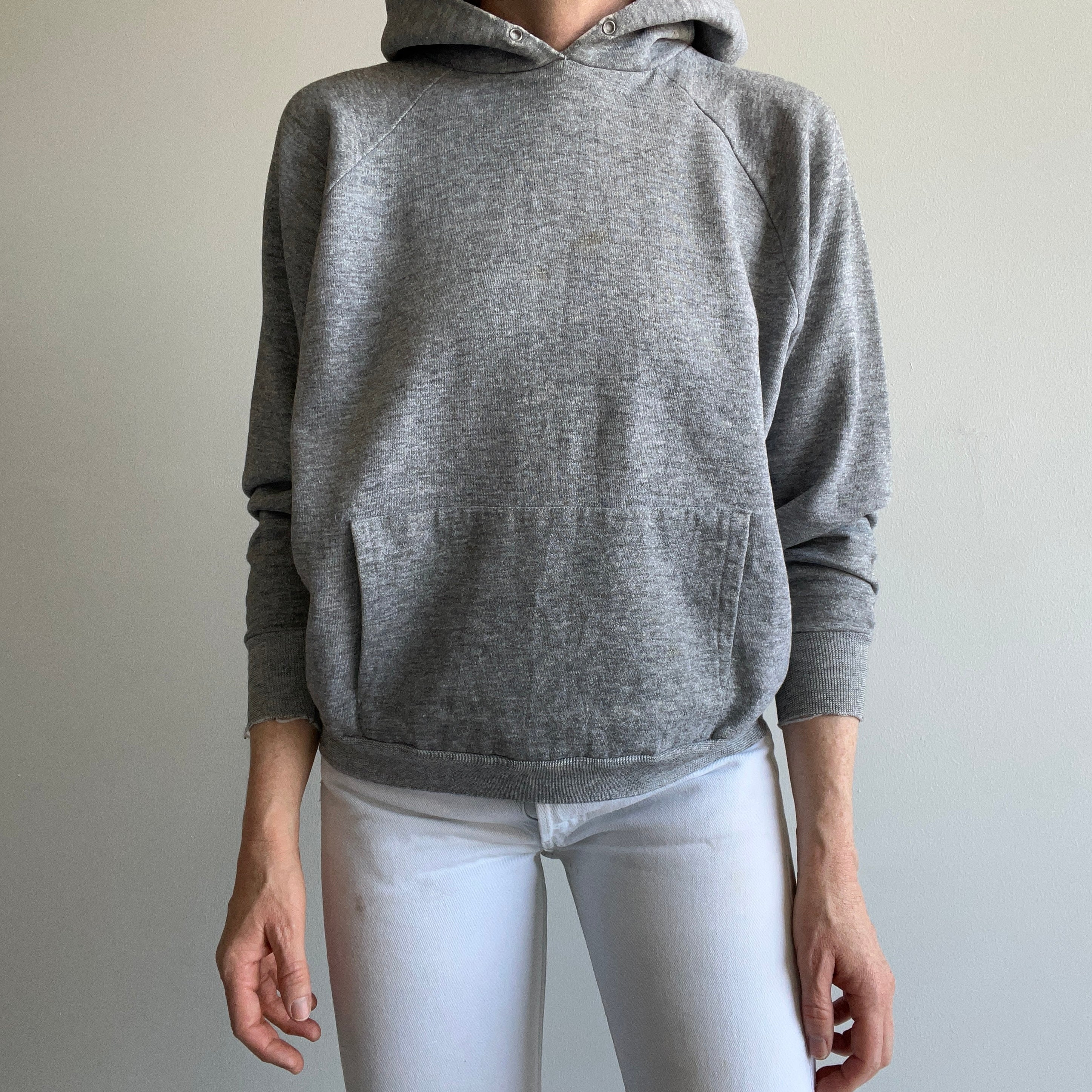 1980s Gray Pull Over Hoodie by Healthknit