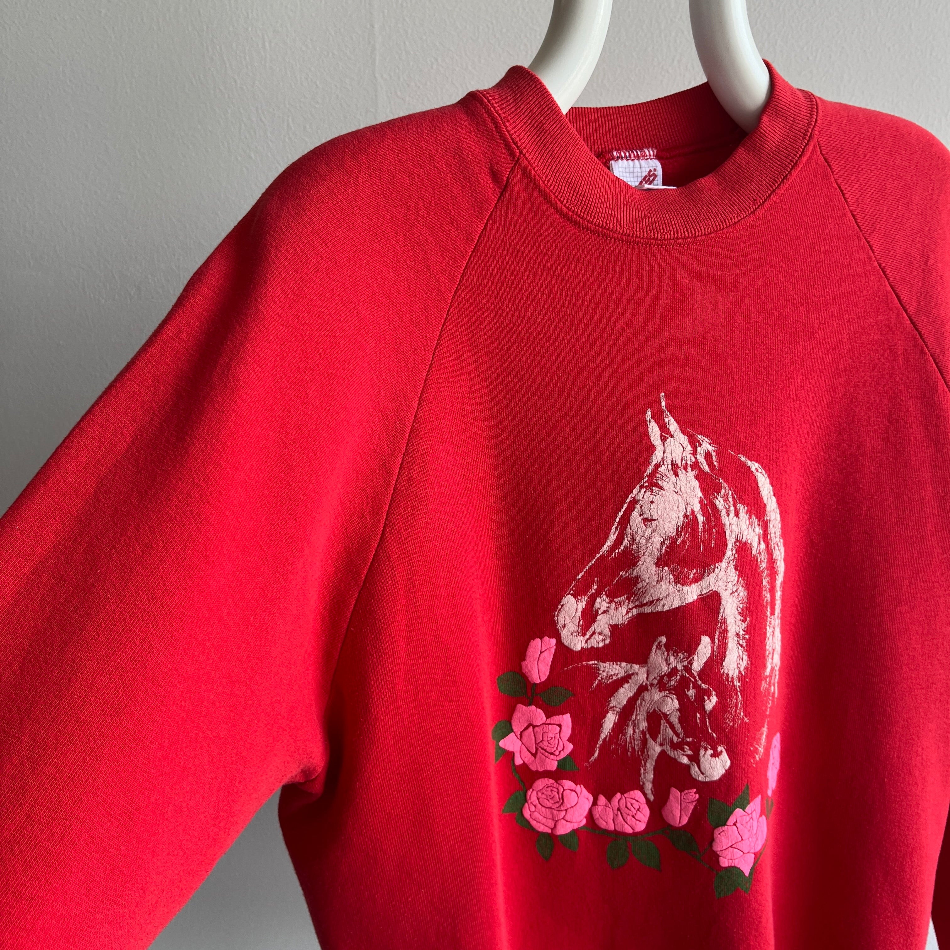 1980s Horses and Roses Sweatshirt