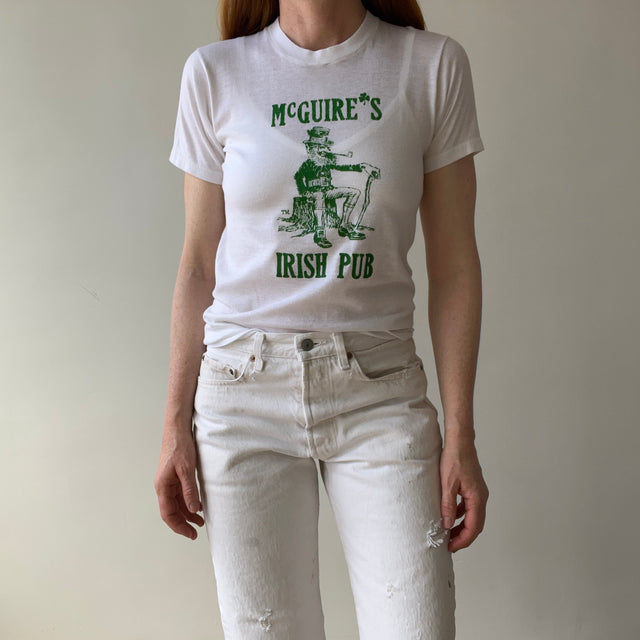 T-shirt teinté de peinture noire vierge des années 00