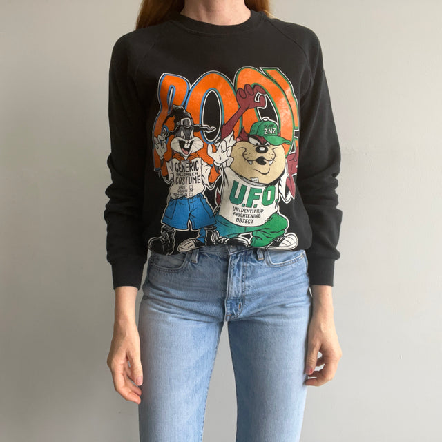 1993 Epic Warner Bros Halloween Sweatshirt with Bugs and Taz