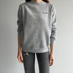 1980s Track And Court Gray Raglan Sweatshirt