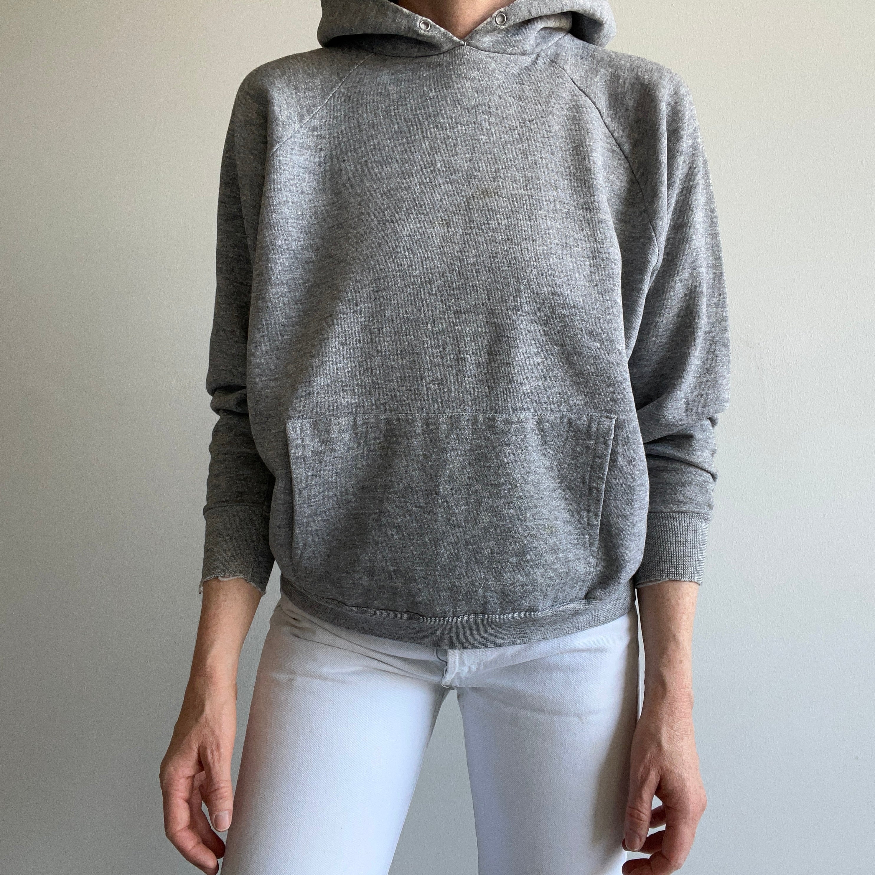 1980s Gray Pull Over Hoodie by Healthknit