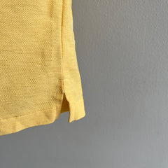 1980s Buttery Yellow Polo T-Shirt