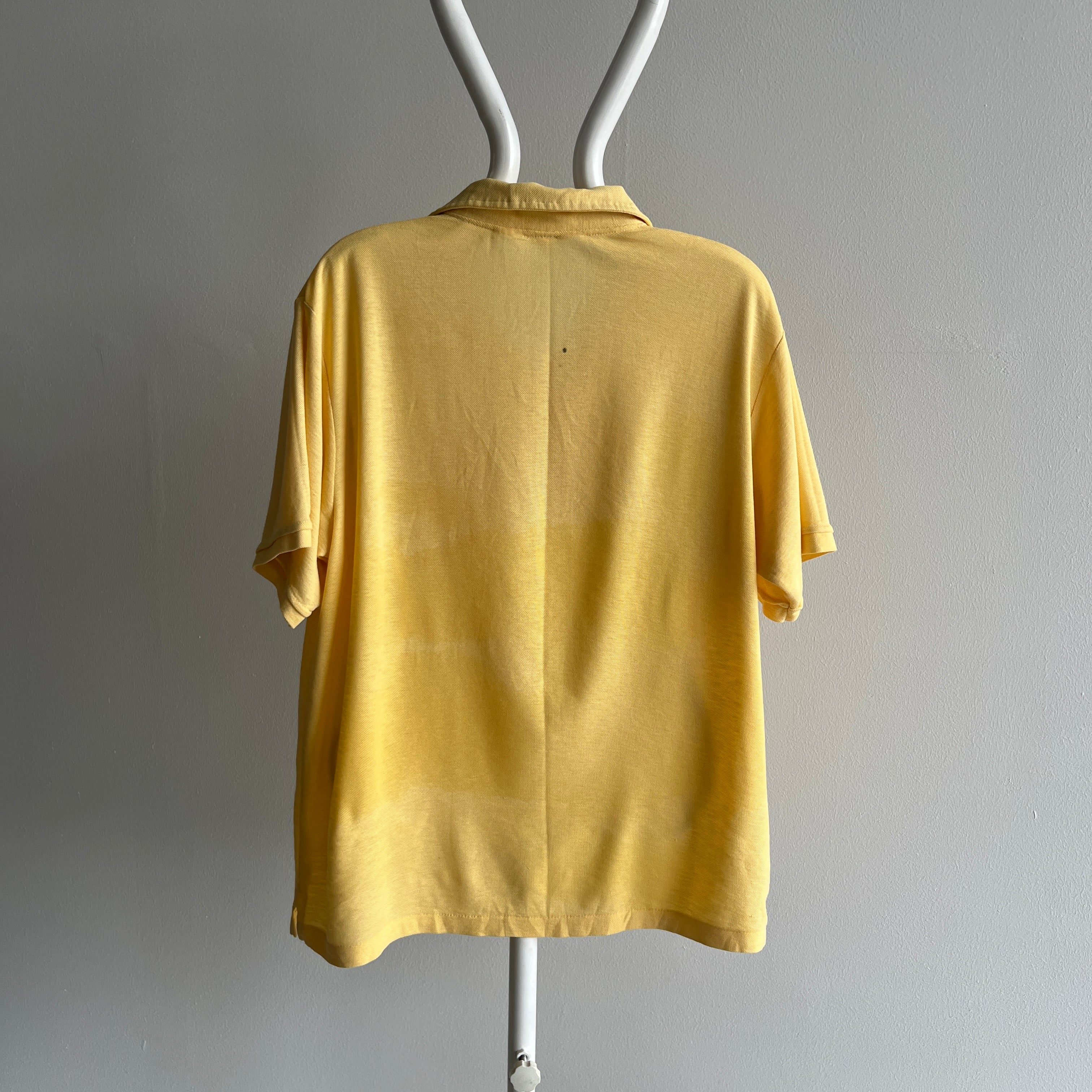 1980s Buttery Yellow Polo T-Shirt