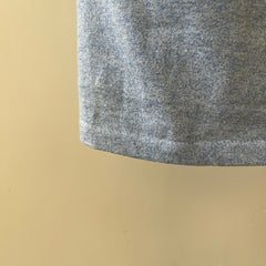 1980s Heather Baby Blue Mickey Ringer T Shirt - Collectible