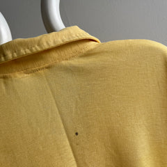 1980s Buttery Yellow Polo T-Shirt