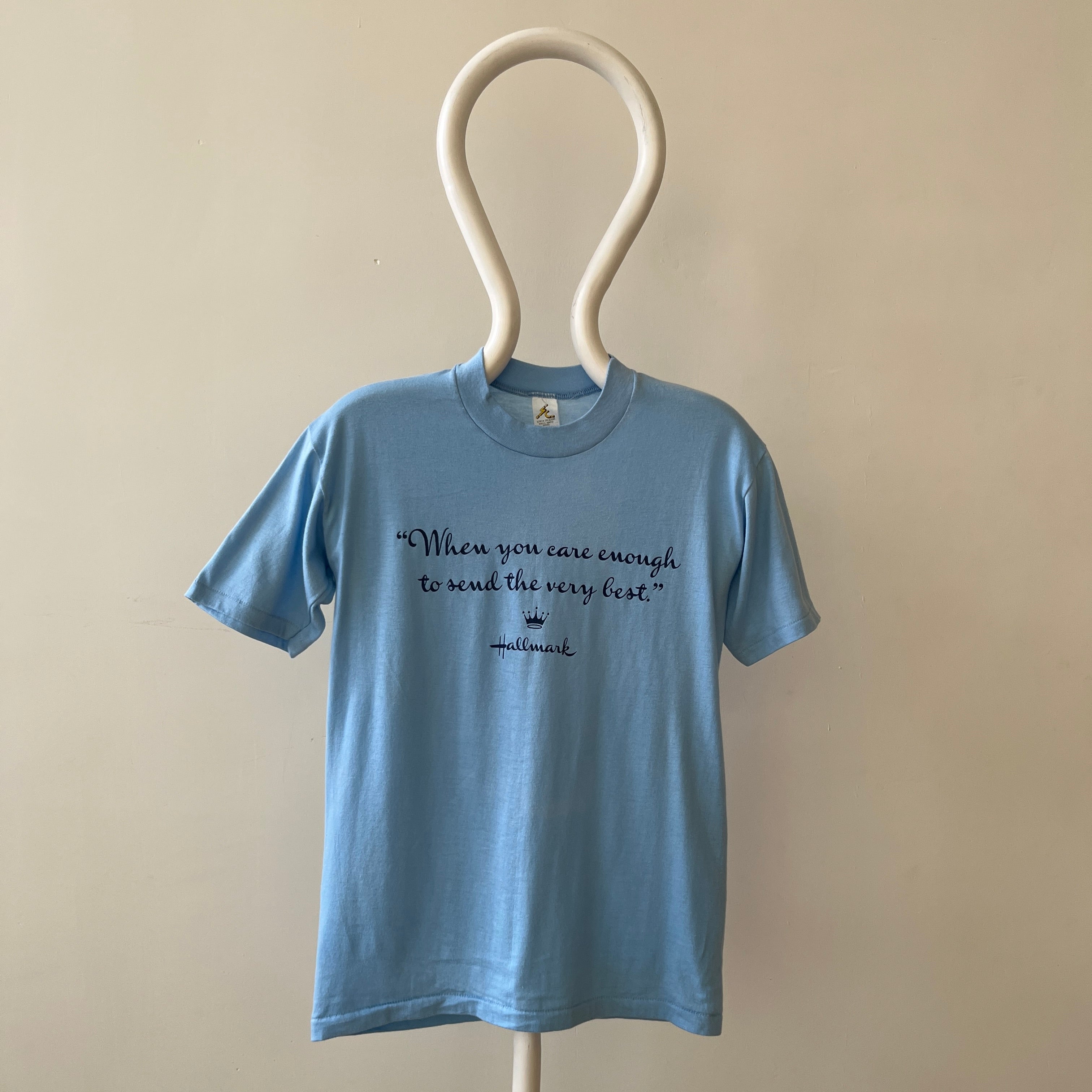 1980s Baby Blue Hallmark T Shirt