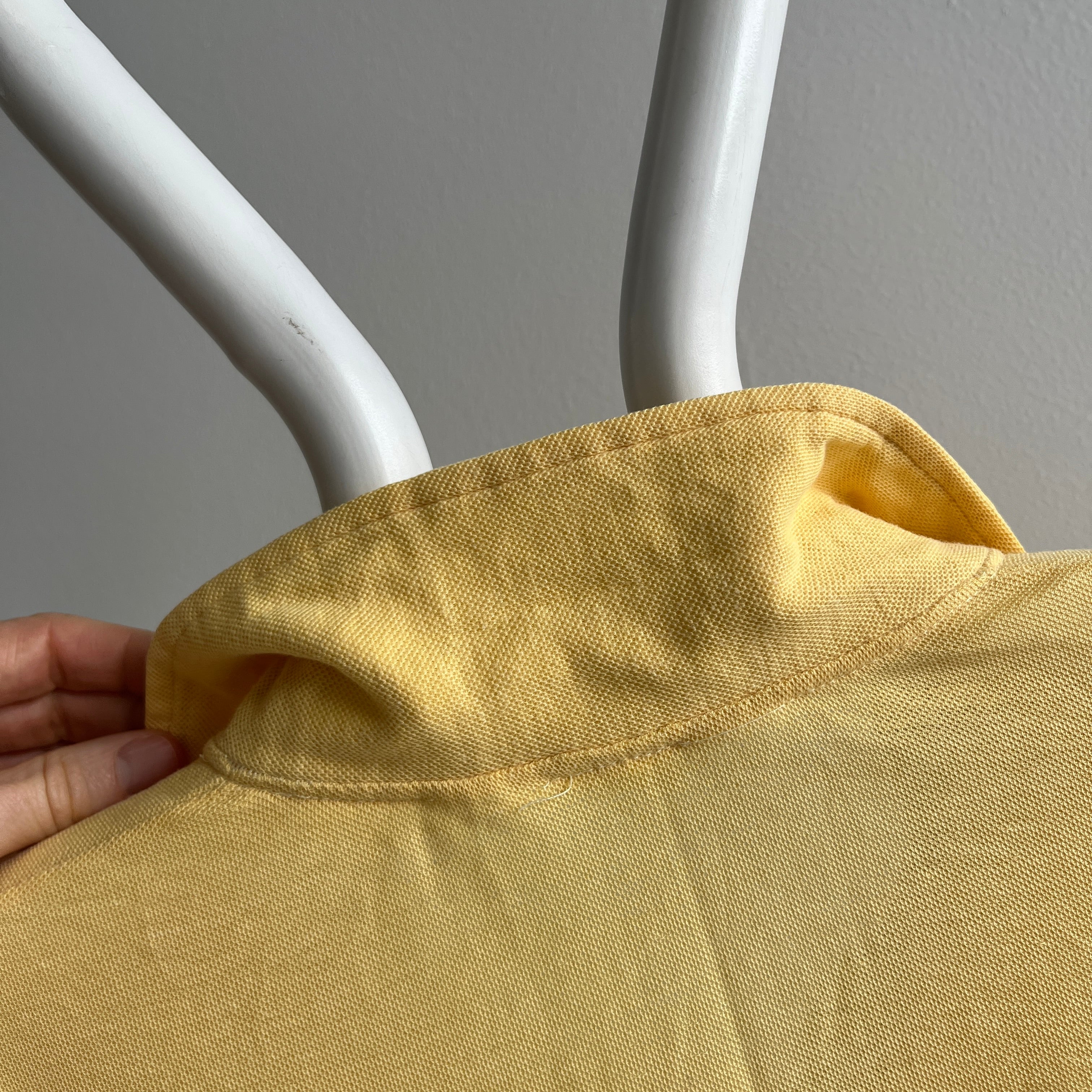 1980s Buttery Yellow Polo T-Shirt