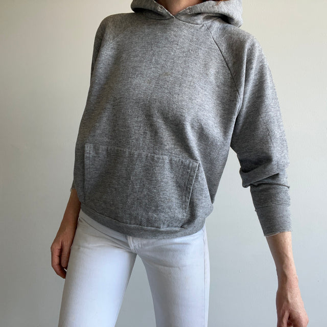 1980s Gray Pull Over Hoodie by Healthknit