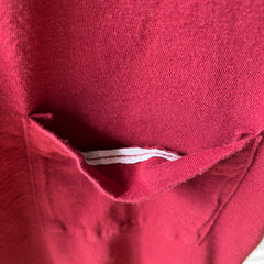1980s/90s Blank Burgundy Pocket T Shirt